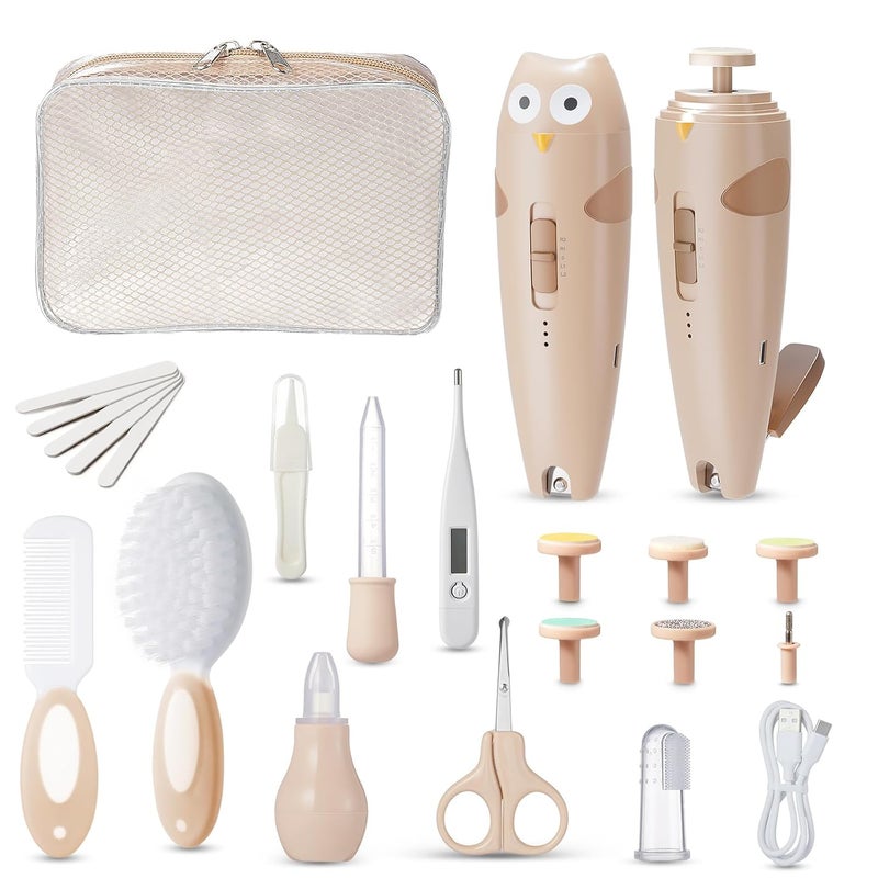 Lictin Baby Healthcare and Grooming Kit, 26 in 1 Rechargeable Baby Nail Trimmer Electric Set,Safe Baby Nail File with Auto Light, Newborn Baby Safety Care Set for Newborn Infant Toddlers Boys Girls - Image 1